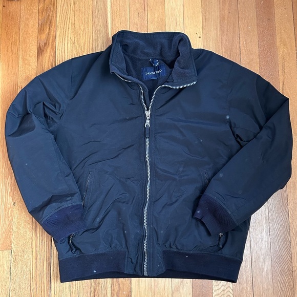 Lands’ End Men’s Black Bomber Winter Jacket - Size L (42/44) - Picture 1 of 8